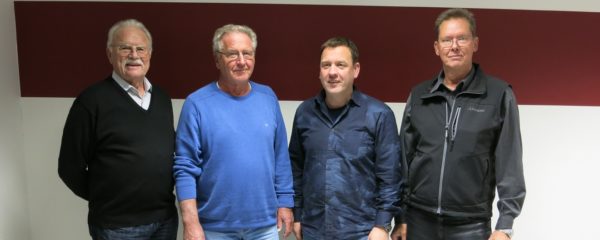 Gruppenfoto der FWG Fraktion Tespe mit Werner Zenz, Dr. Reinhard Strehlow, Ulf Riek und Michael Kühl